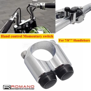 Chrome Housing Hand Control Button Switch For Cafe Racer 22mm 7/8"" Handlebars  - Picture 1 of 8