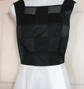 KAREN MILLEN BLACK & SILVER PEPLUM DRESS SIZE 10 & 14 - Picture 1 of 8