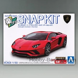 Lamborghini Aventador S (Rojo Perla) 1/32 AOSHIMA Snap Kit Nº7-PR Modelo Plástico - Imagen 1 de 3