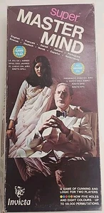 Invicta Super Master Mind Board Game Vintage 1975 #3065 MasterMind COMPLETE Box - Picture 1 of 8