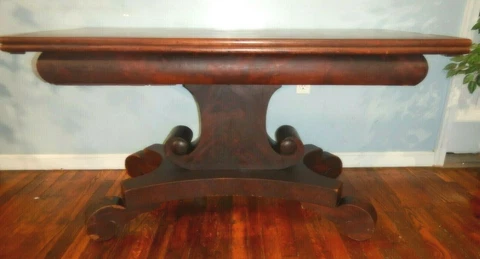 Large Empire Flip Top Card Table Dining Table  54" Solid top Cover