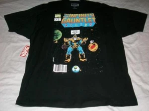 Marvel Infinity Gauntlet Thanos Comic Cover Black T-shirt 2018 Men's 2XL New - Picture 1 of 1