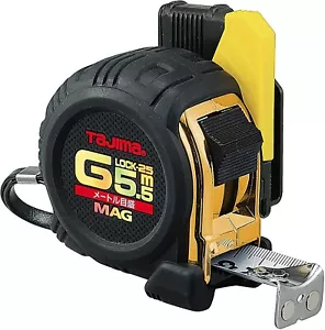 Tajima Rotating Safety Tape Measure G Lock 25 5.5m RSFGLM25-55BL - Picture 1 of 6