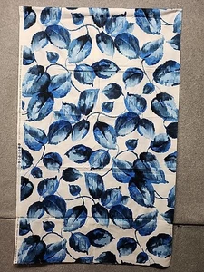 Cachet by Michele D'Amore Designs Benartex Fabric Blue Leaves On White 1.5 Yard  - Picture 1 of 4