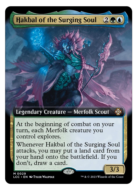 MTG - Borderless Hakbal of the Surging Soul - Lost Caverns Commander (LCC) M/NM - Image 1 of 1