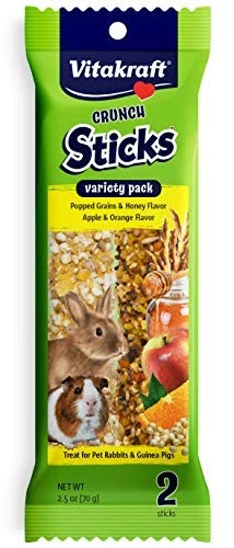 Vitakraft Rabbit/Guinea Pig Popped Grains Treat Sticks - Apple And Orange -