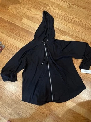 Chaqueta Calvin Klein Performance Plus con Capucha Cremallera Completa Negra Talla 2x - Nueva con etiquetas Foto 1 de 4