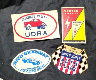 Винтажные Оригинальные Наклейки NHRA ATCO 1970-е Vertex UDRA USAC Расписание Редкое Поместье  - Изображение 1 из 4