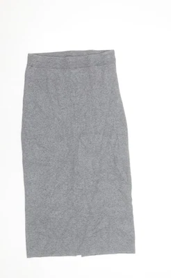 Oasis Women’s Grey Knit Midi Pencil Skirt Size S Elastic Waist - Image 1 of 4