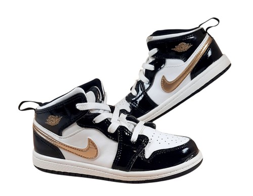 Jordan 1 Mid SE "Black Go scarpe bambino bambino taglia 10C