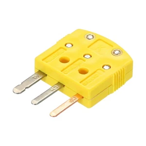 K Type Thermocouple Wire Connectors Male Plug 3 Prong Flat Pin Temperature 220°C - Picture 1 of 6