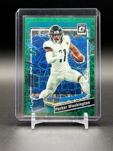 Parker Washington 2023 Donruss Optic Green Velocity #254 Rated Rookie Jaguars - Picture 1 of 7