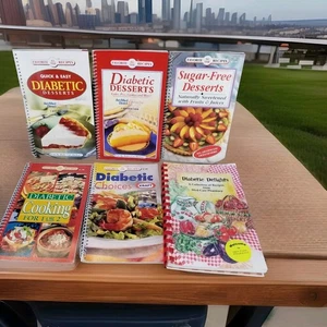 ✅Lot of 6 Diabetic Cooking Cookbook Recipes Diabetes Cook Book Spiral Bound - Imagen 1 de 8