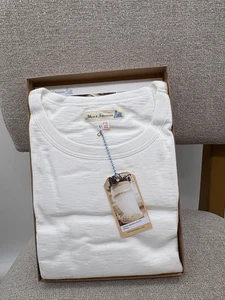 NWT Merz b. Schwanen Classic Crew Neck T-Shirt Men 2XL White Short Sleeve Casual - Picture 1 of 9
