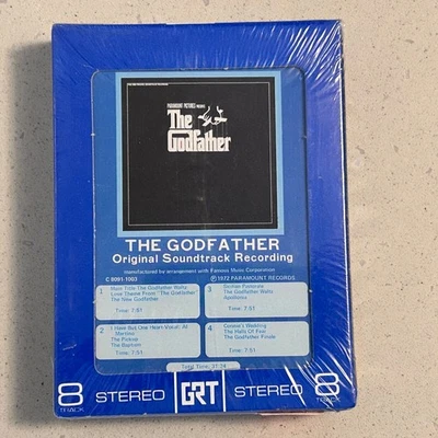 Sealed!! THE GODFATHER 8-Track Tape MOVIE SOUNDTRACK 1972 Paramount - Image 1 of 4