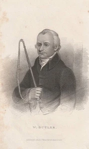 1824 W. Butler - Hüftbild mit Reitpeitsche Reiter England Lithographie-Porträt - Picture 1 of 1