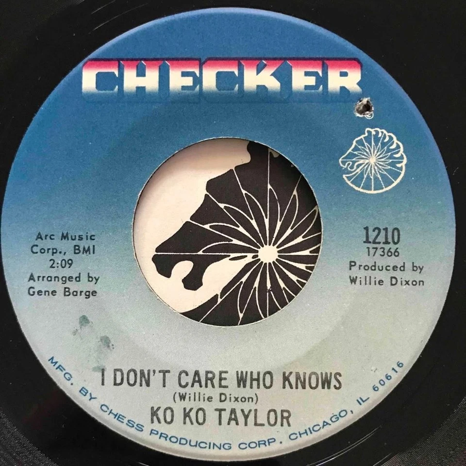KOKO TAYLOR I Don't Care Who Knows / Separate Or Integrate CHECKER EX - Image 1 of 1