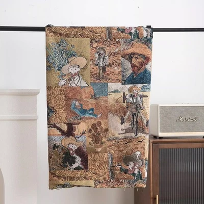 Van Gogh Painting Vintage French Jacquard Tapestry Upholstery Fabric by the yard - Image 1 of 4