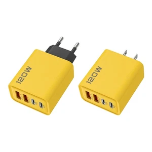 Caricabatteria Telefono Ricarica Rapida 120W USB Caricatore Multiporta Telefono Portatile USB - Foto 1 di 14