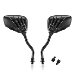 Motorcycle Skull Skeleton Hand Rearview Side Mirrors For Honda Shadow VLX VT 600 - Picture 1 of 10