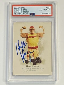Hulk Hogan 2006 Topps Allen & Ginter #307 firmado PSA ADN automático - Imagen 1 de 2