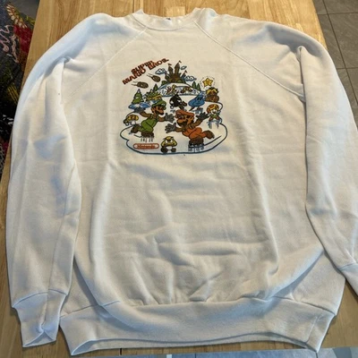 Nintendo Años 80 Videojuego Vintage Puntada Única Sudadera Para Hombre Mario Bros Raro Foto 1 de 4