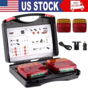 Wireless Magnetic Trailer Lights –Rechargeable LED TailLight Kit For Trailer US - Picture 1 of 15