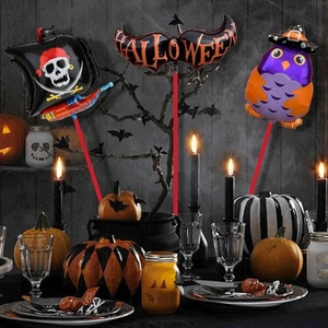 Feliz Halloween Araña Calabaza Lámina Banderín Látex Globos Fiesta Decoración Reino Unido - Imagen 1 de 10