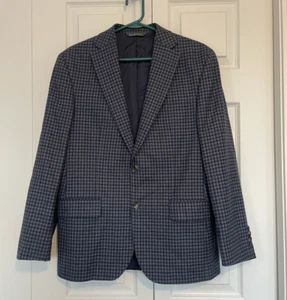 $695 Jack Victor Loro Piana Merino Wool Check Jacket 38 R - Picture 1 of 9