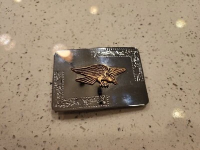Vintage American Eagle Belt Buckle  Silver Tone & Brass - Image 1 of 4