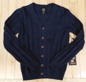 PUBLISH MARCA CÁRDIGAN PUNTO SUÉTER BOTONES AZUL MARINO PARA HOMBRE TALLA S-M L A2 - Imagen 1 de 2
