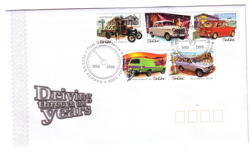 2006 FDC. Australia. Driving through the Years. PictPMK "ADELAIDE" - image 1 of 1