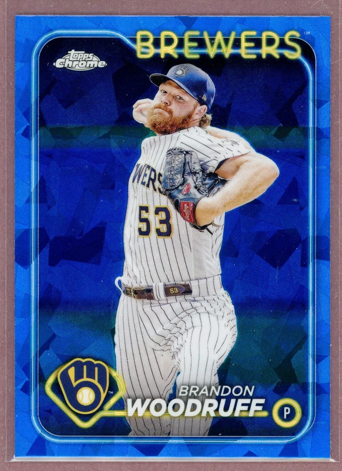 2024 Topps Chrome Sapphire #103 Brandon Woodruff (Brewers) - Image 1 of 1