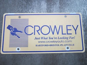 Crowley Dealer Booster American License Number Plate Plastic - Picture 1 of 2