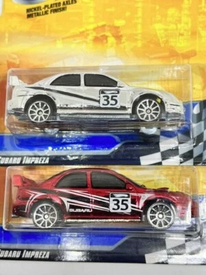Hot Wheels Race Aces Subaru Impreza RED + CHROME Chase Target Exclusive 2008 TH - Image 1 of 4