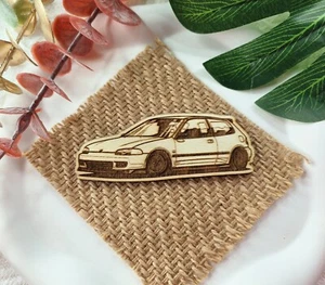 Wood Fridge Magnet for Honda Civic EG VTI SIR EG6 EG4 JDM legend sport car fans - Picture 1 of 2