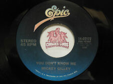 Mickey Gilley - You Don't Know Me / Jukebox Argument, 45 RPM VG+ (V9)