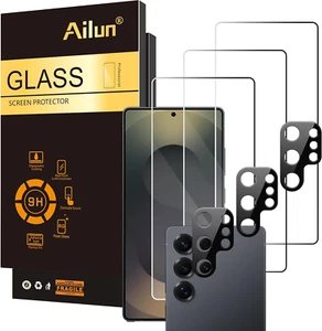 Glass Screen Protector for Galaxy S25 Ultra 6.9 In 3Pack & Camera Lens Tempered - Photo 1 sur 12
