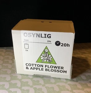 IKEA OSYNLIG Duftkerze im Topf 2 3/4" Baumwollblume Apfelblüte 704.919.43 - Bild 1 von 3