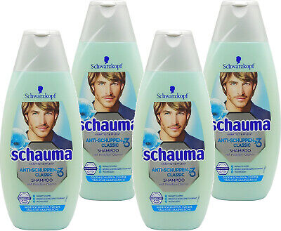4x Schauma Anti Schuppen Shampoo Classic 400ml Mit Pirocton Olamin Jedes Haar • 24.97€