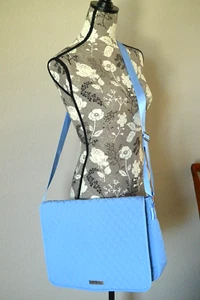 NEU MIT ETIKETT NEU Vera Bradley gesteppte einfarbige himmelblau Kuriertasche Laptop-Aktentasche Tasche - Bild 1 von 9