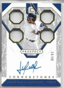 2019 Panini Cornerstone Prospect Quad Matte. AUTO #PCJM JULIO PABLO MARTINEZ 34/49 - Bild 1 von 3
