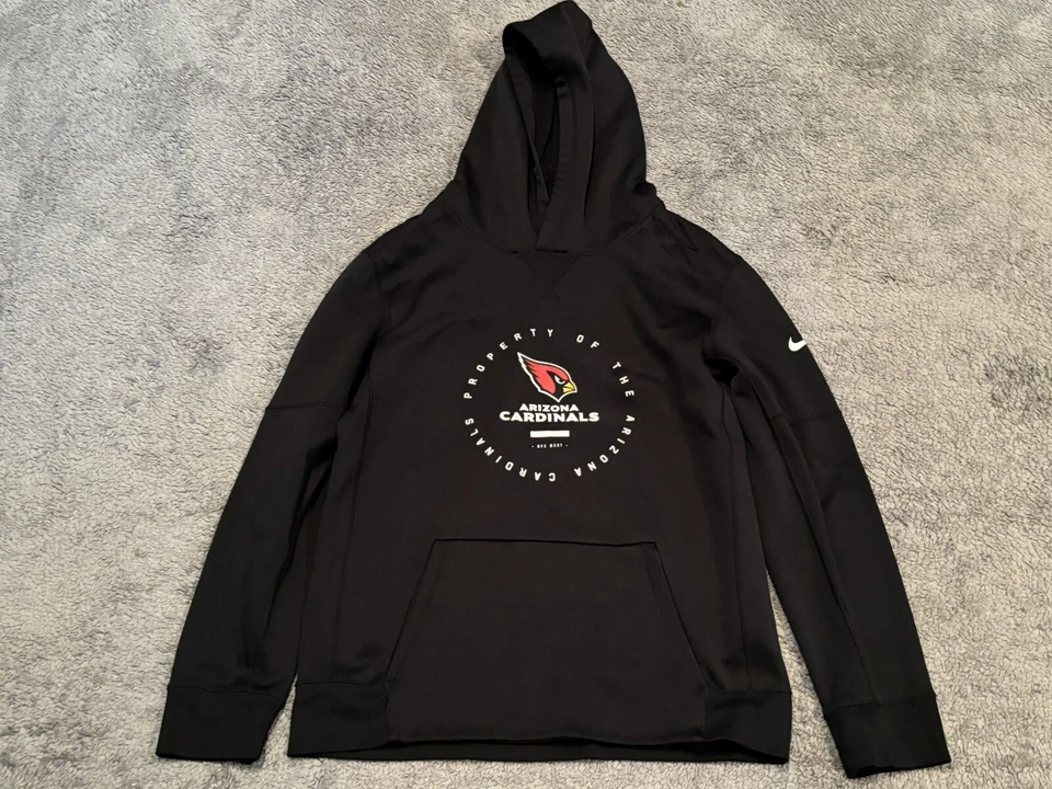 Nike Therma Fit NFL Arizona Cardinals Black Team Hoodie Pullover Youth Size XL - Image 1 of 4