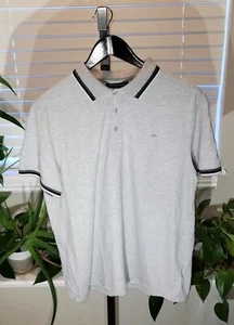 Michael Kors Polo Shirt Women's Size Large Light Gray Blended Golf Short Sleeve - Picture 1 of 4