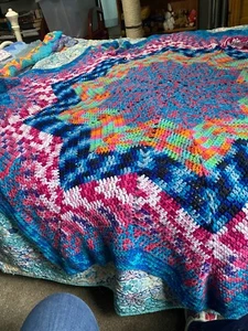 muticolored starburst afghan - Picture 1 of 1