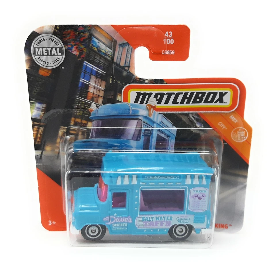 Matchbox MBX Superfast 2020 n. 43 Ice Cream King Truck blu short blister card - Immagine 1 di 1