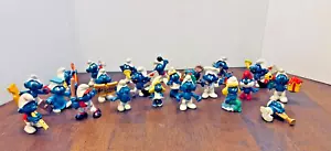 Lotto 22 rare figurine puffo vintage anni 70 80 2 pollici Peyo Schleich - Foto 1 di 12