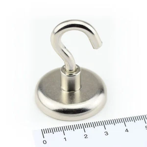 5 GANCHOS MAGNÉTICOS NEODYM POWER D36 mm NDFEB HASTA 41 KG GANCHO IMÁN SUPER FUERTE - Imagen 1 de 4