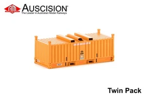 Auscision (CON-37) National Rail - RH-RV 20' Container - Twin Pack - HO Scale - Picture 1 of 1