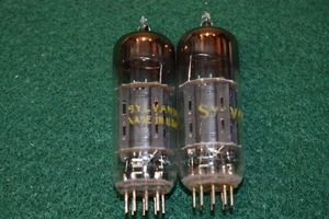 12BZ7 Sylvania Audio Receiver Preamplifier Vacuum Tubes Tested Pair - Picture 1 of 8